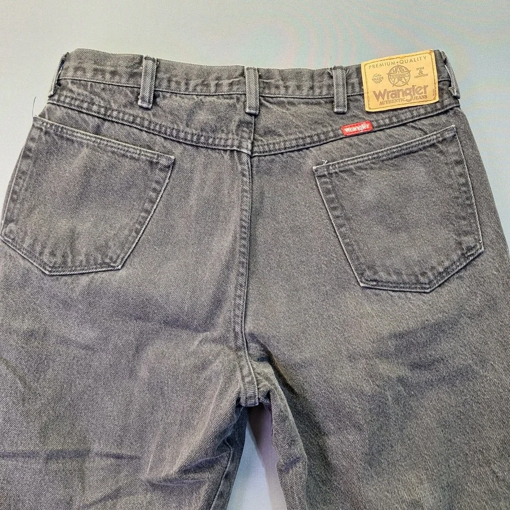 Wrangler Authentic Jeans Mens 36x30 Faded Black Straight Leg Denim Made in USA